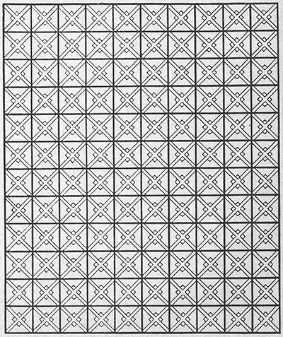Popcorn Trail Bedspread Pattern #612 chart