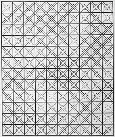 Popcorn Trail Bedspread Pattern #612 chart