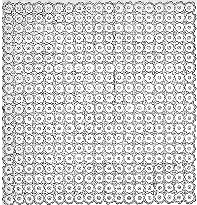 Queen Anne's Lace Bedspread Pattern #642 chart