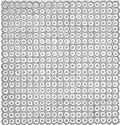 Queen Anne's Lace Bedspread Pattern #642 chart