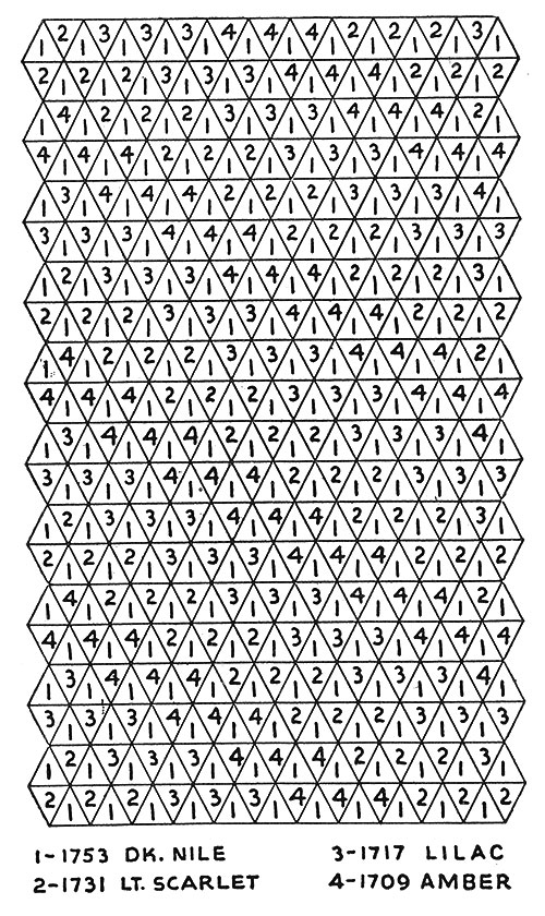 Harlequin Afghan Pattern #1707 chart