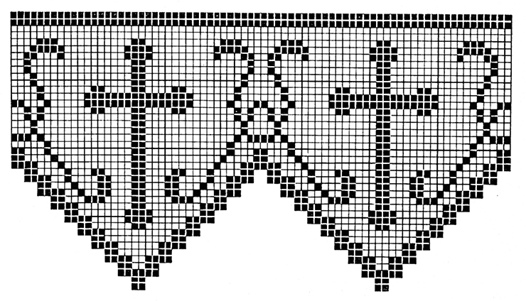 Filet Crochet Altar Cloth Pattern #1899