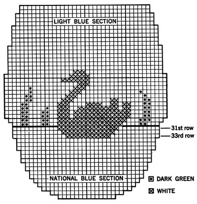 Swan Bathroom Set Pattern Chart 1