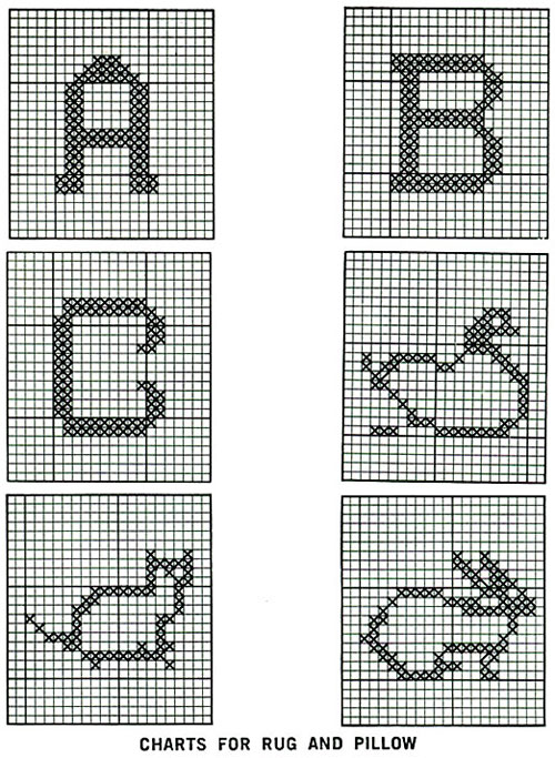Block Pillow & Rug Patterns Chart