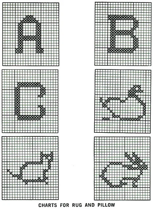 Block Pillow & Rug Patterns Chart