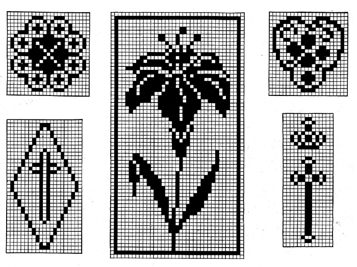 Church Laces Medallions in Filet Patterns