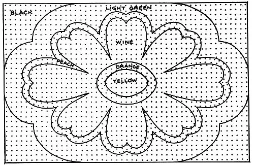 Floral Tuft Rug Pattern Chart