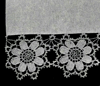 Yellow and White Flower Pillow Cases Pattern #7405