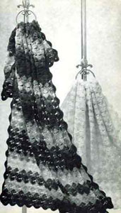 Star Shell Afghan Pattern #722-14