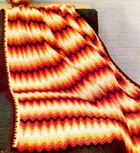 Autumn Chevron Afghan Pattern