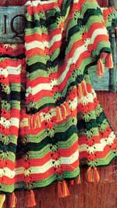 Crocheted Striped Afghan Pattern