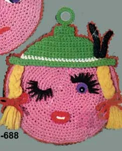 Funny Face Pot Holder Pattern #S-688