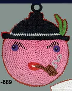 Funny Face Pot Holder Pattern #S-689