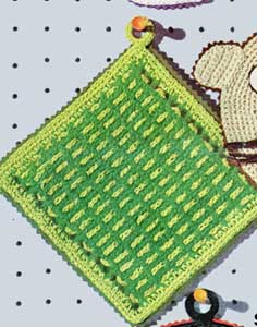 Woven Plaid Pot Holder Pattern #S-706