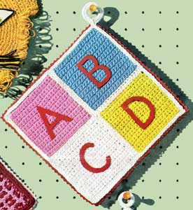 Building Blocks Pot Holder Pattern #S-707