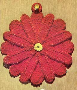Poinsettia Pot Holder Pattern #S-714
