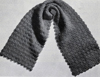 Crocheted Shell Stitch Scarf Pattern