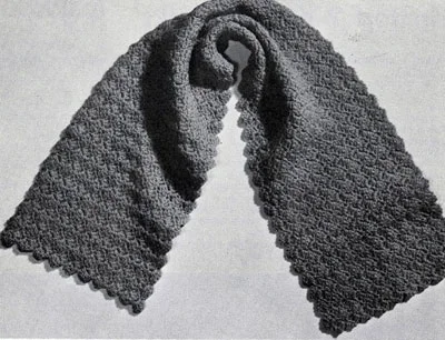 Crocheted Shell Stitch Scarf Pattern