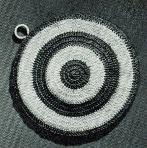 Striped Circle Potholder Pattern #9360