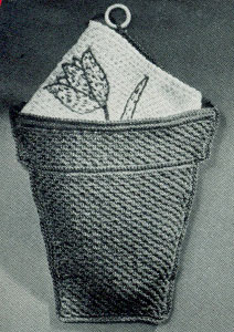 Flower Pot Potholder Pattern #9377