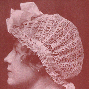 Boudoir Cap of Hairpin Crochet Pattern #21