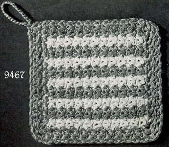 Square Stripes Potholder Pattern #9467