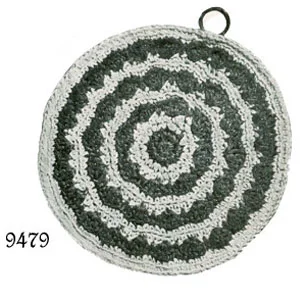 Round Stripes Potholder Pattern #9479