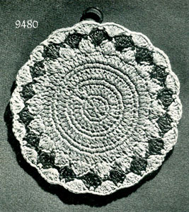 Round Potholder Pattern #9480