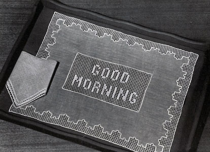 Breakfast Time Mat and Napkin Edging & Insertion Pattern