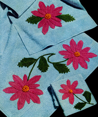 Poinsettia Bath Set Decorative Crochet Pattern