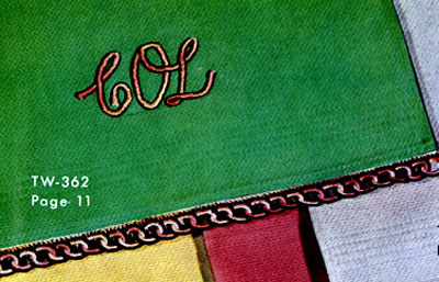 Monogram Guest Towel Decorative Crochet Pattern TW362