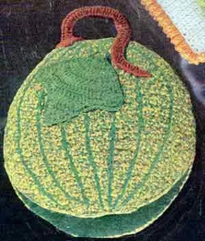 Canteloupe Potholder Pattern #S-74