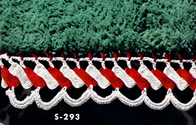 Rick Rack Edging on Bath Towel Pattern