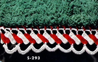 Rick Rack Edging on Bath Towel Pattern