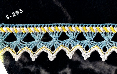 White & Yellow Rick Rack Edging Pattern