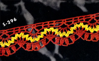 Yellow Rick Rack Edging Pattern