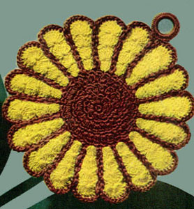 Sunflower Potholder Pattern #S-352