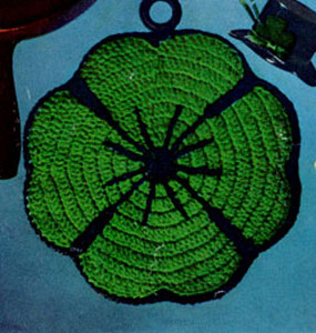Lucky Clover Potholder Pattern #S-353