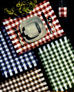 Tartan Place Mat & Glass Jacket Pattern