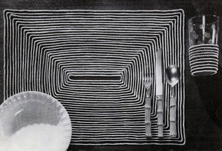 Pyramid Place Mat & Glass Jacket Pattern