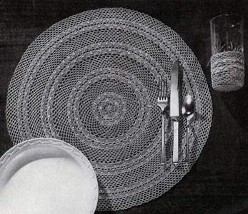 Harvest Moon Place Mat & Glass Jacket Pattern