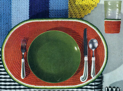 Watermelon Place Mat & Glass Jacket Pattern