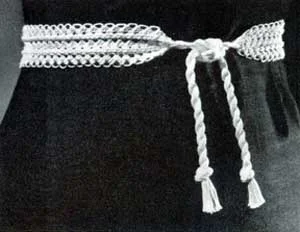 Hairpin Lace Belt Pattern #S-433