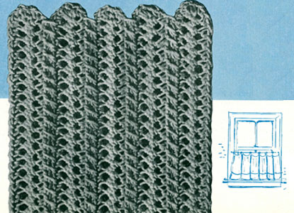 Maine Modern Hairpin Lace Curtains Pattern