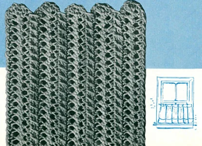 Maine Modern Hairpin Lace Curtains Pattern