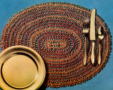 Oval Hairpin Lace Place Mat Pattern
