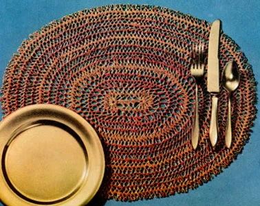 Oval Hairpin Lace Place Mat Pattern
