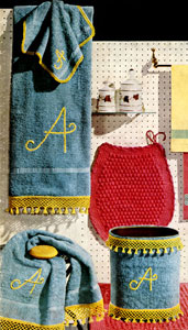 Sea Green Edging & Monogram Set Pattern