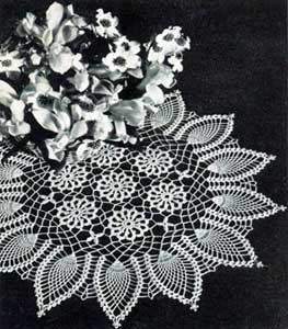 Pineapple Scroll Doily Pattern #S-899