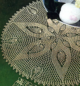 Pineapple Nosegay Doily Pattern #S-958